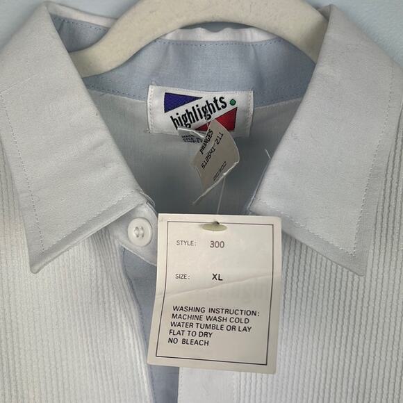 Highlights vintage new with tags deadstock 80s collared - Picture 3 of 7